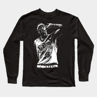 Allen Iverson vintage black and white Long Sleeve T-Shirt